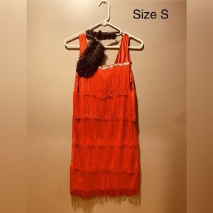Original red Flappers costume with Black Heather bead